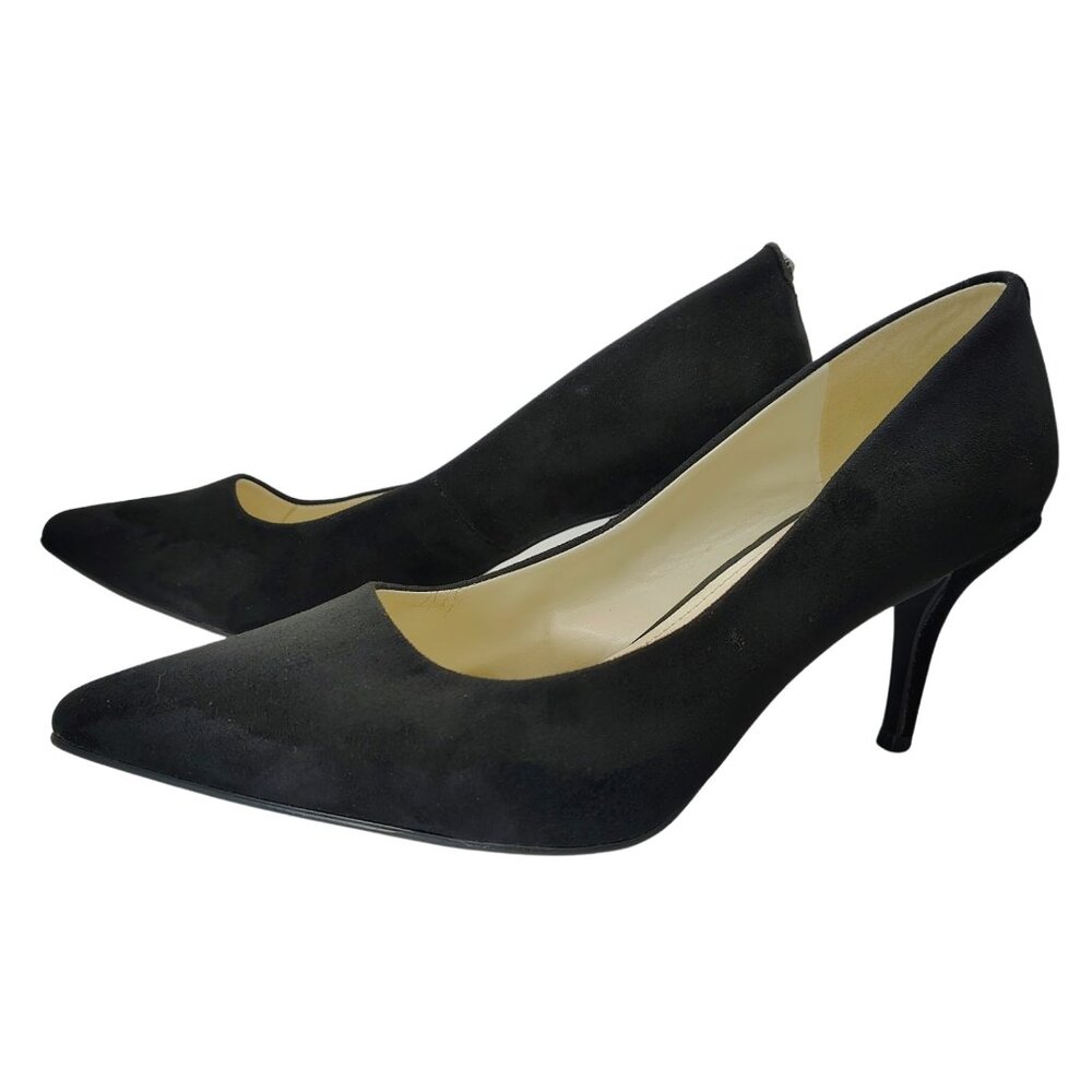 Anne Klein iFlex Kimery Black Suede Pointed Toe Heels Size 9 - Picture 4 of 7